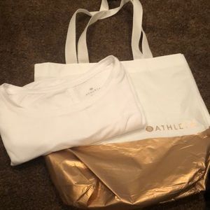 Athleta white t shirt size small